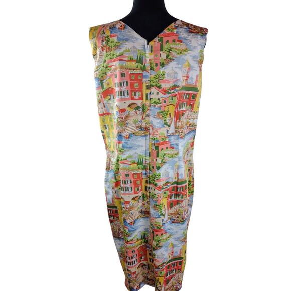 ANN TRINITY Women's Maxi Dress 1X Unique Summer Colorful Lightweight Abstract - Picture 2 of 6